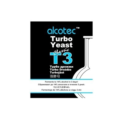 Дрожжи для самогона спиртовые "Alcotec", "Turbo Yeast Classic T3", 120 г